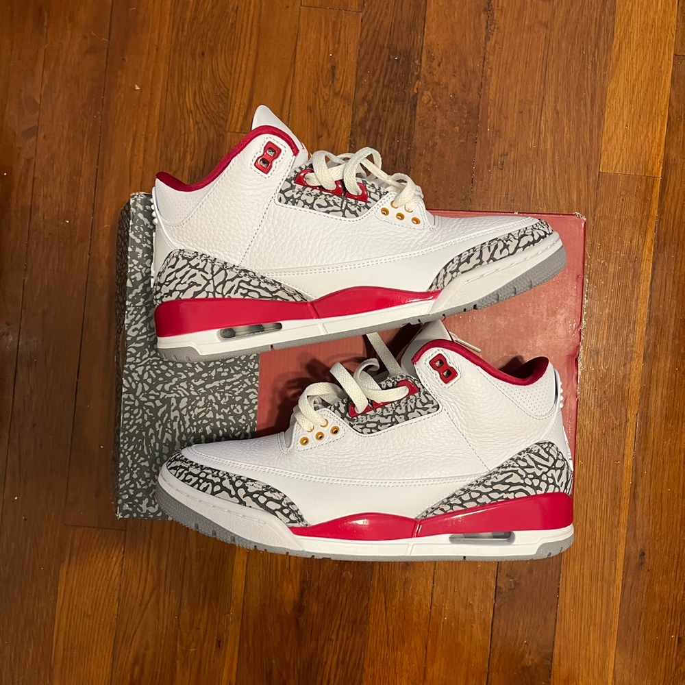 Jordan 3 Retro ‘Cardinal Red’ Size 8